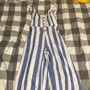 Blue and while stripped Japna romper S